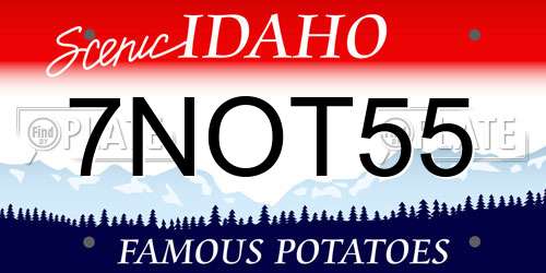 7NOT55 Idaho License Plate