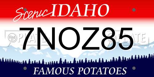 7NOZ85 Idaho License Plate