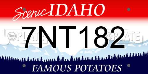 7NT182 Idaho License Plate