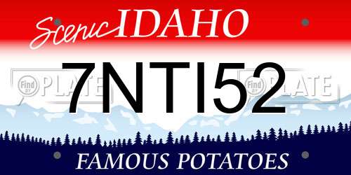 7NTI52 Idaho License Plate