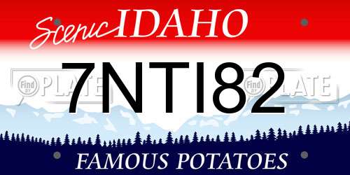 7NTI82 Idaho License Plate