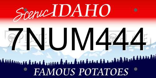 7NUM444 Idaho License Plate