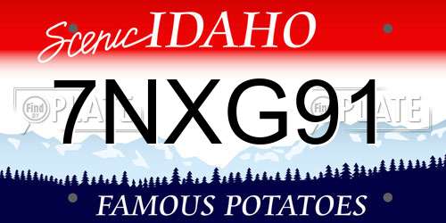 7NXG91 Idaho License Plate
