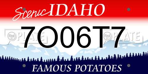 7O06T7 Idaho License Plate