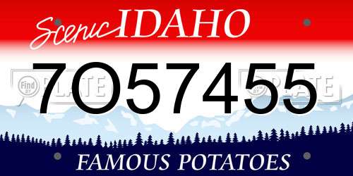 7O57455 Idaho License Plate