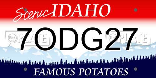 7ODG27 Idaho License Plate