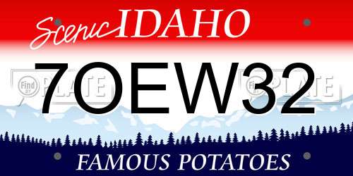 7OEW32 Idaho License Plate