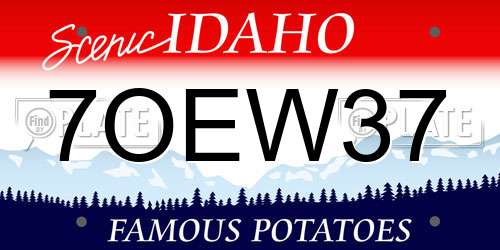 7OEW37 Idaho License Plate