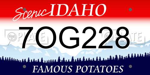 7OG228 Idaho License Plate