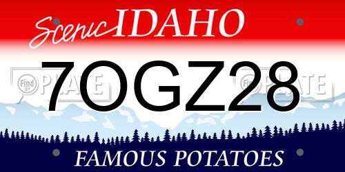 7OGZ28 Idaho License Plate