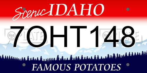7OHT148 Idaho License Plate