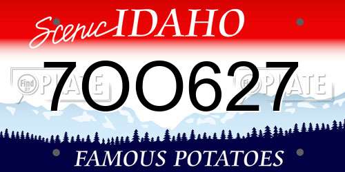 7OO627 Idaho License Plate