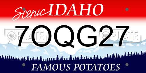 7OQG27 Idaho License Plate