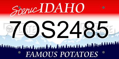 7OS2485 Idaho License Plate