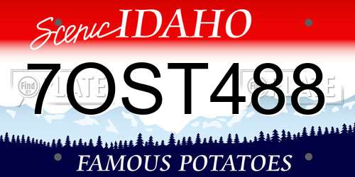 7OST488 Idaho License Plate
