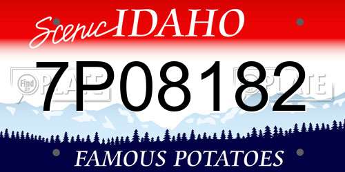 7P08182 Idaho License Plate