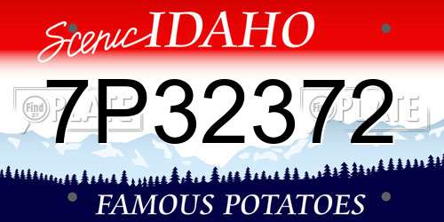 7P32372 Idaho License Plate