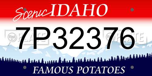 7P32376 Idaho License Plate