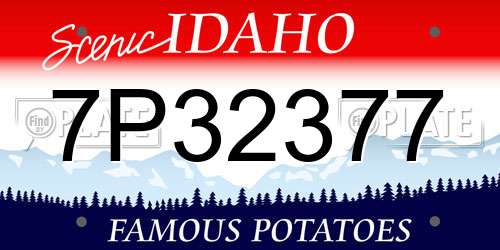 7P32377 Idaho License Plate