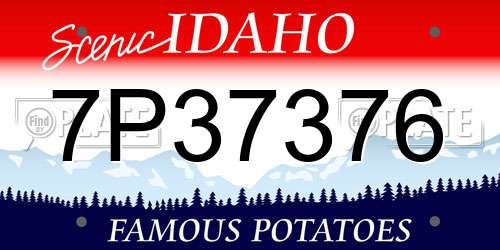 7P37376 Idaho License Plate