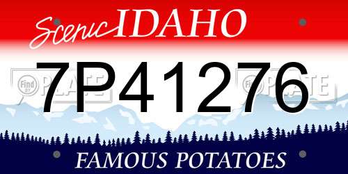 7P41276 Idaho License Plate