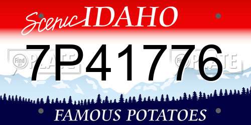 7P41776 Idaho License Plate