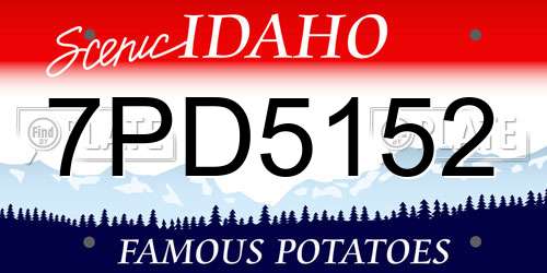 7PD5152 Idaho License Plate