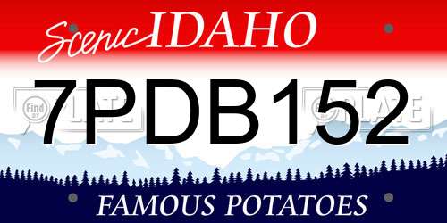 7PDB152 Idaho License Plate