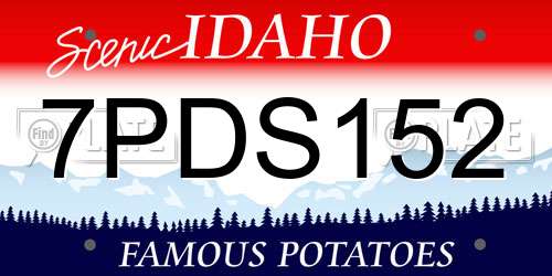 7PDS152 Idaho License Plate
