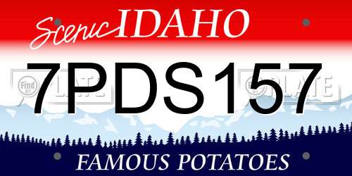 7PDS157 Idaho License Plate
