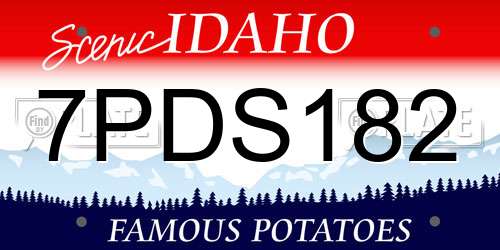 7PDS182 Idaho License Plate
