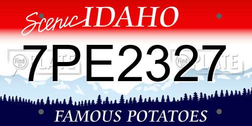 7PE2327 Idaho License Plate
