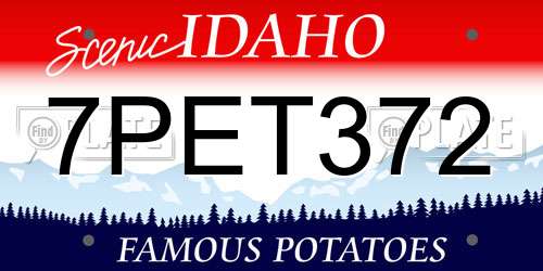 7PET372 Idaho License Plate
