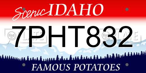7PHT832 Idaho License Plate