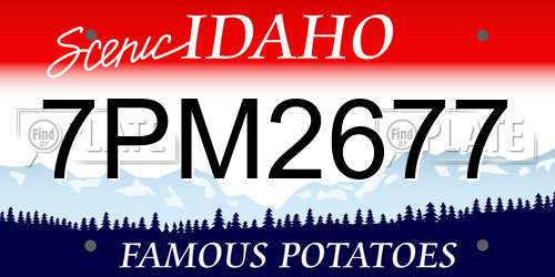 7PM2677 Idaho License Plate