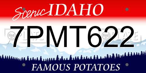 7PMT622 Idaho License Plate