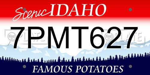 7PMT627 Idaho License Plate