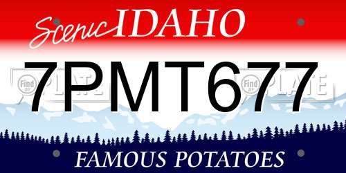 7PMT677 Idaho License Plate