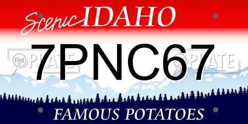 7PNC67 Idaho License Plate
