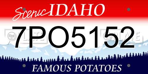 7PO5152 Idaho License Plate