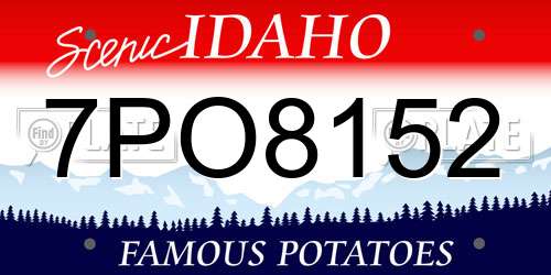 7PO8152 Idaho License Plate
