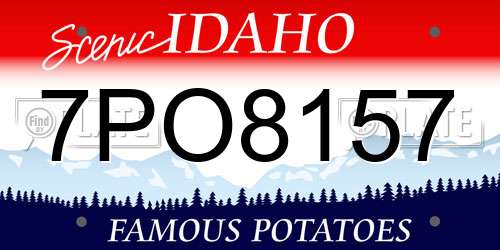 7PO8157 Idaho License Plate