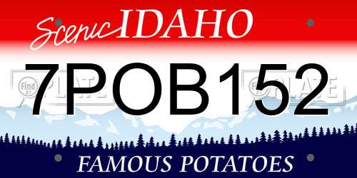 7POB152 Idaho License Plate