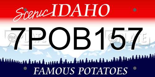 7POB157 Idaho License Plate