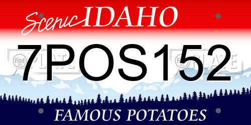 7POS152 Idaho License Plate