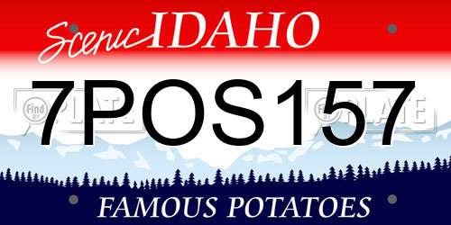 7POS157 Idaho License Plate