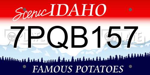 7PQB157 Idaho License Plate