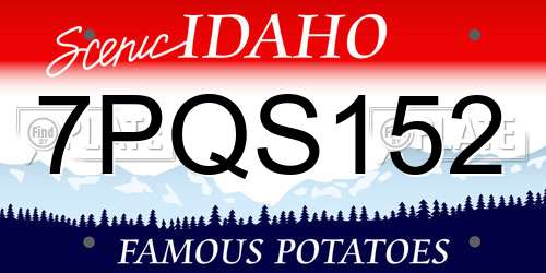 7PQS152 Idaho License Plate