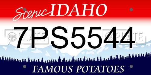 7PS5544 Idaho License Plate