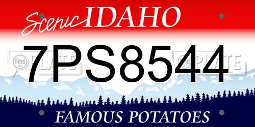 7PS8544 Idaho License Plate